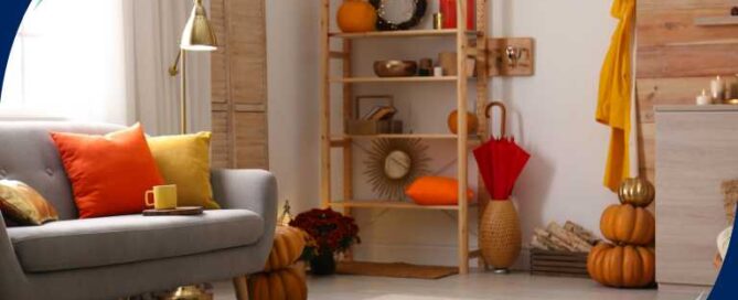 Fall cleaning checklist with professional home cleaning in a bright and cozy living space.